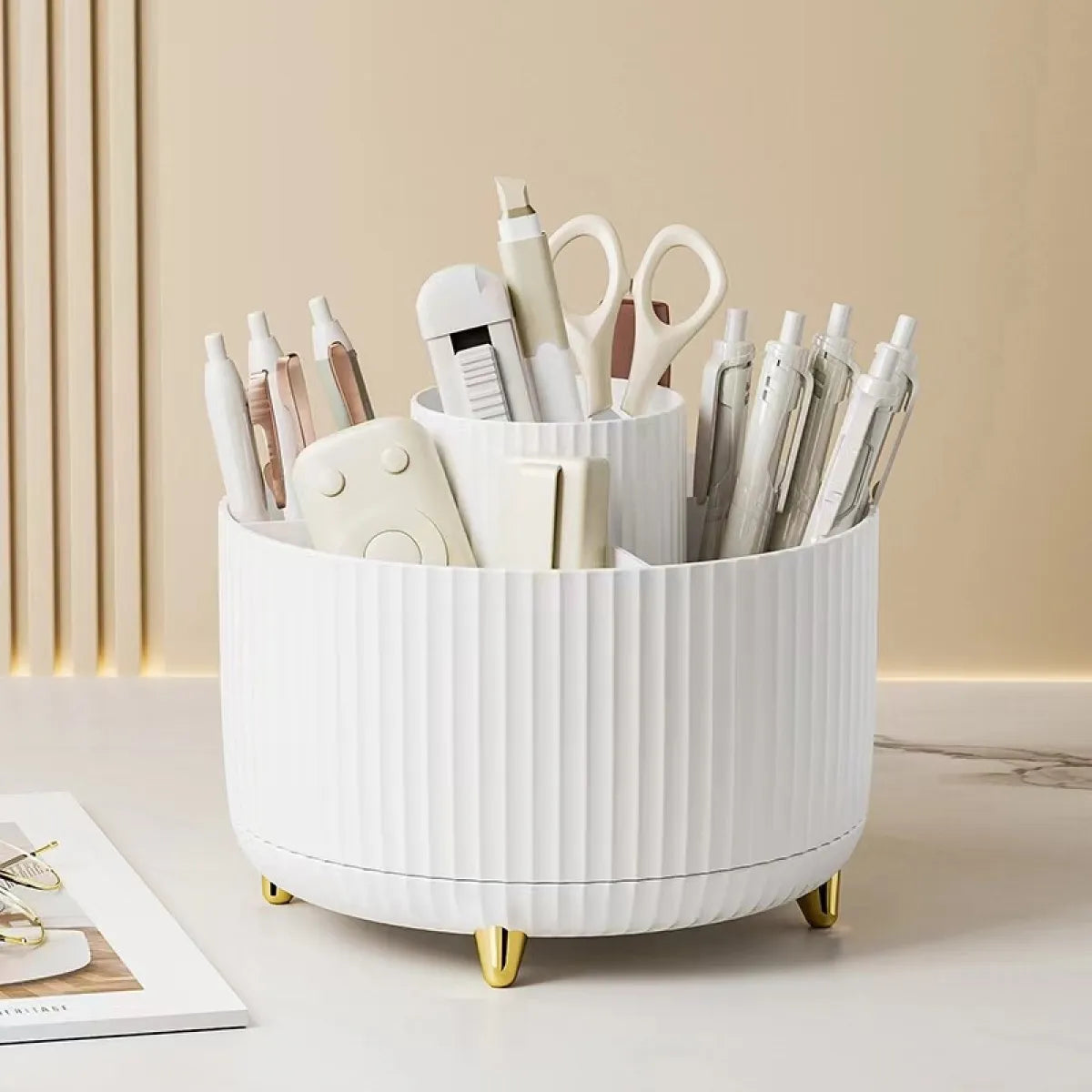 Rotating Desktop Cosmetic Brush Holder