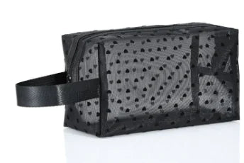 Portable Mesh Cosmetic Organizer Bag for Travel
