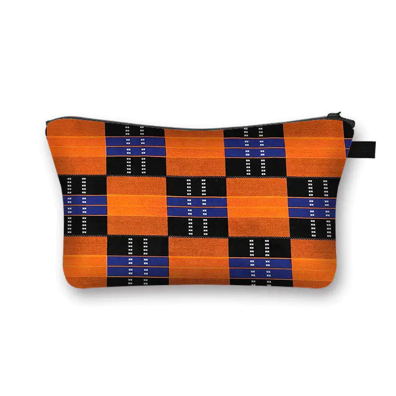 Geometric Print Polyester Cosmetic Bag for Travel