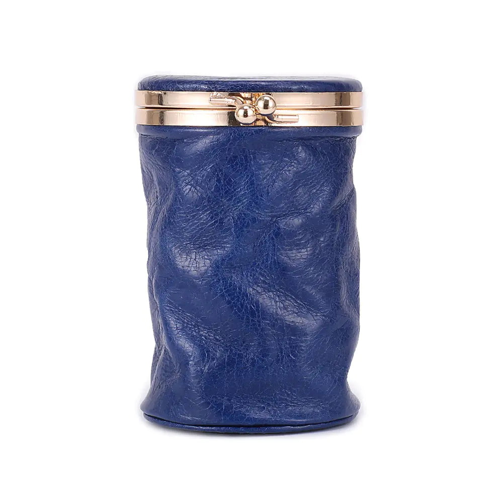 Portable Retro Cute Genuine Leather Cosmetic Bag