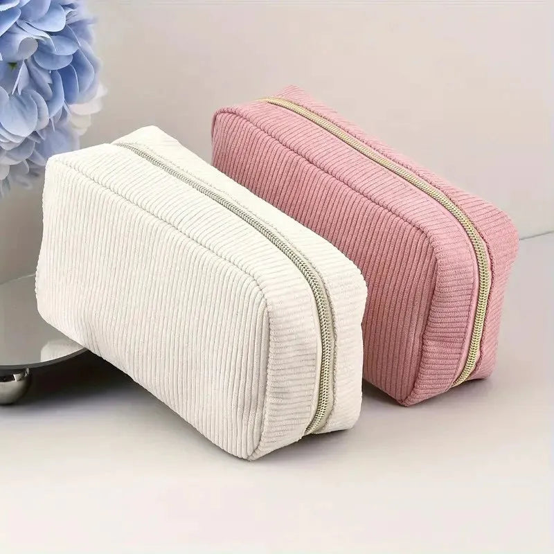 Fashion Corduroy Cosmetic Bag