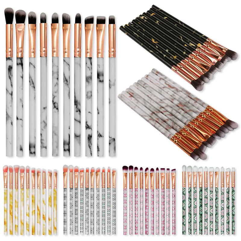 10 Marble Pattern Makeup Brushes and Eyeshadow Tools