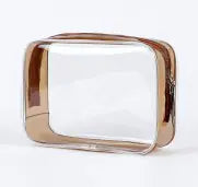 Transparent Travel Cosmetic Bag with Zipper Organizer