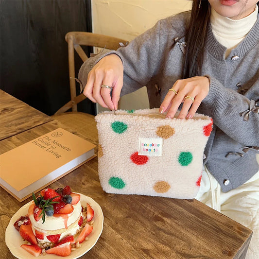 Plush Cosmetic Storage Bag