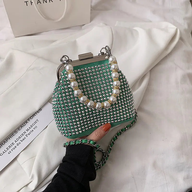 Trendy Women's Cosmetic Alloy Chain Bag