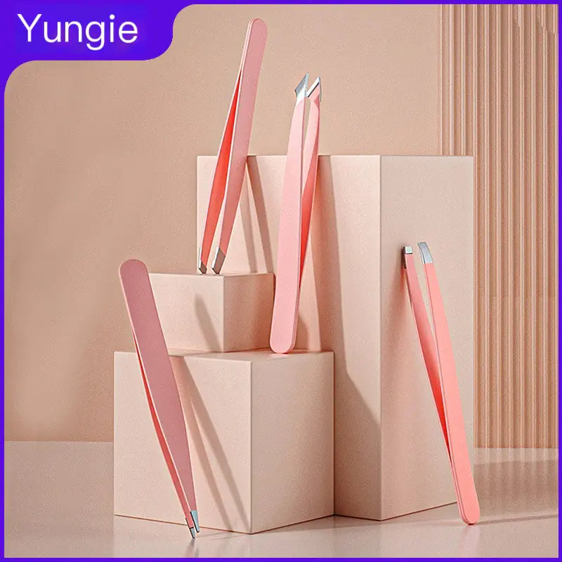 Stainless Steel Eyebrow Tweezers and Hair Removal Tool