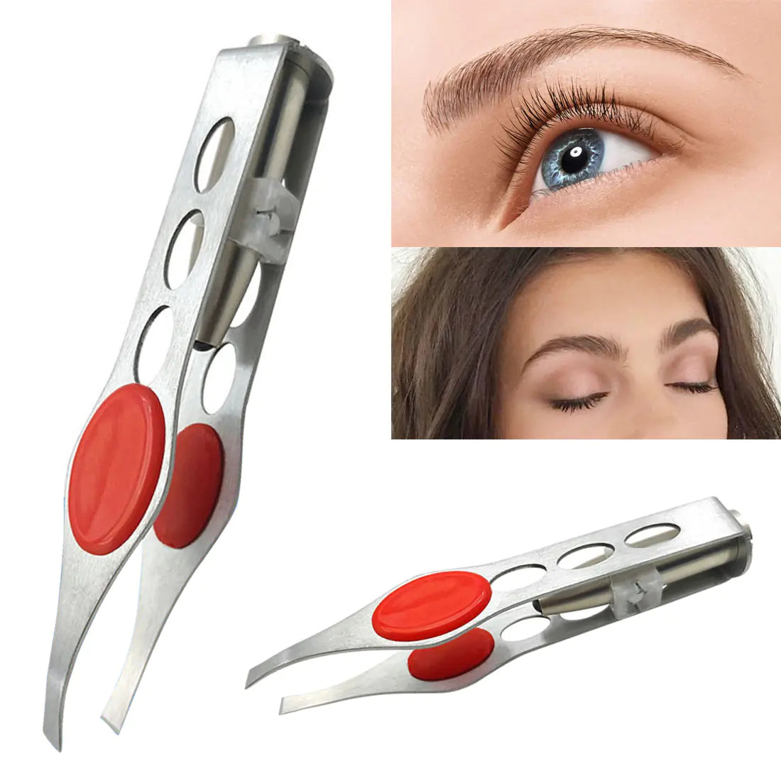 LED Eyebrow Tweezers with Stainless Steel Beauty Tool