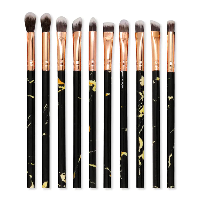 10 Marble Pattern Makeup Brushes and Eyeshadow Tools