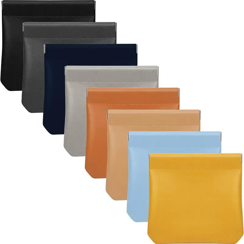 Portable Mini Cosmetic Bag with Squeeze Top Closure