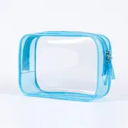 Transparent Travel Cosmetic Bag with Zipper Organizer