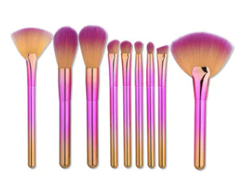 Makeup Brush Set with 9 Brushes and Powder Brush