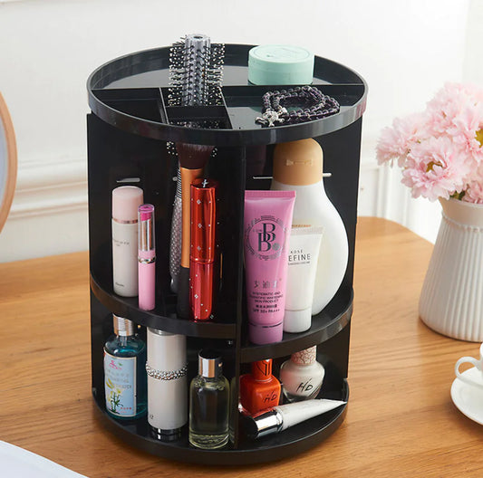 Rotating Cosmetic Organizer - Multi-Functional Storage Box