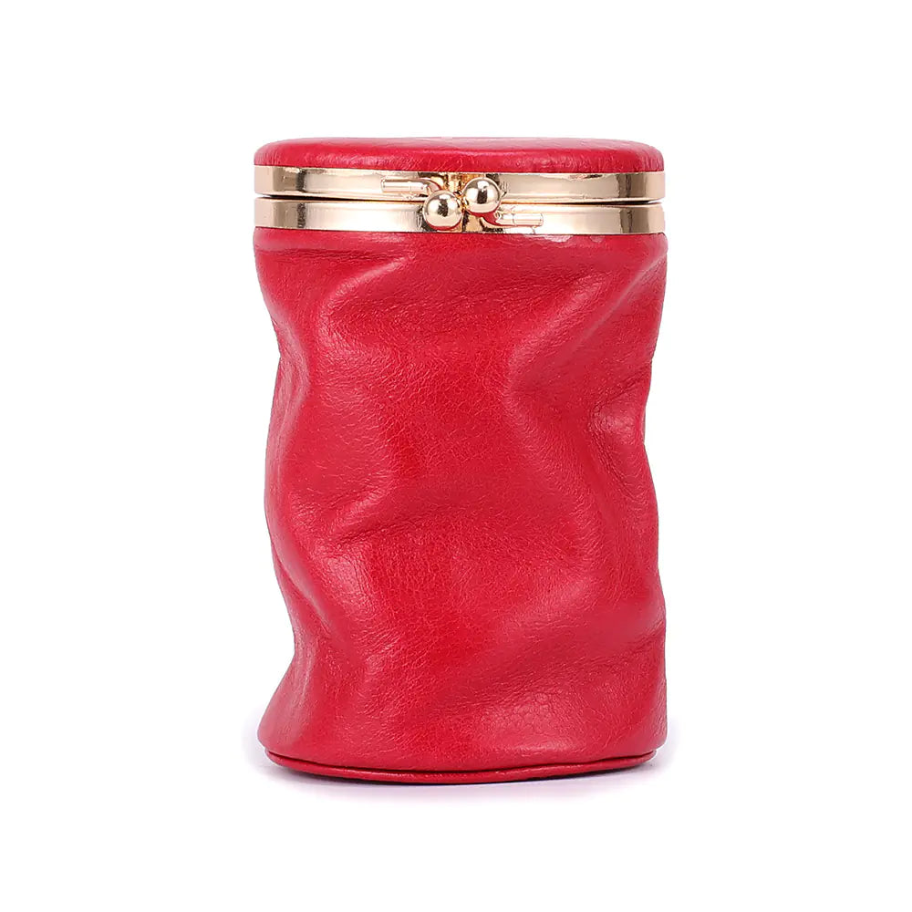 Portable Retro Cute Genuine Leather Cosmetic Bag