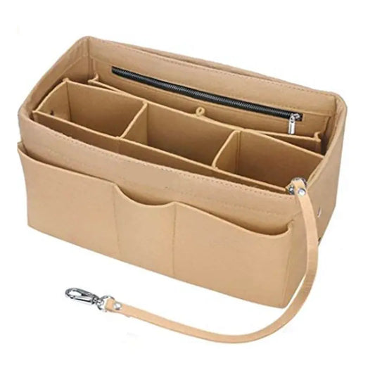 Large Capacity Detachable Felt Cosmetic Travel Bag