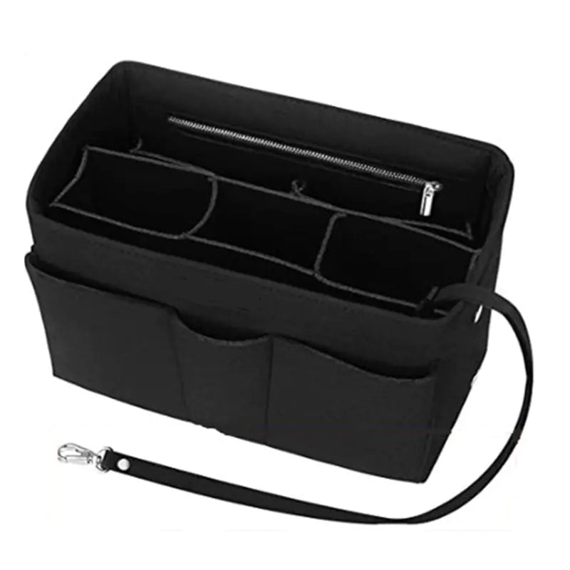 Large Capacity Detachable Felt Cosmetic Travel Bag
