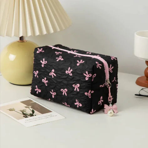 Bow Clutch Cosmetic Bag