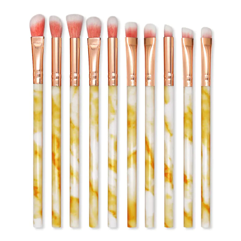 10 Marble Pattern Makeup Brushes and Eyeshadow Tools