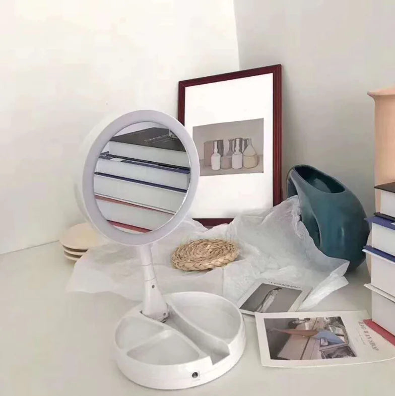 Folding Makeup Vanity Light with Cosmetic Box