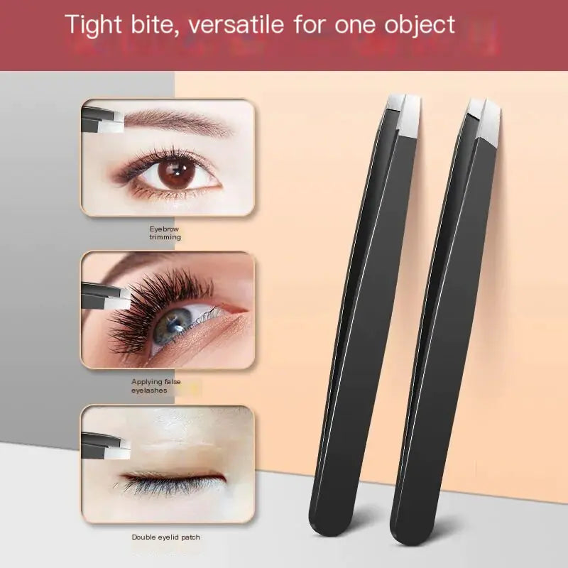 Stainless Steel Eyebrow Tweezers and Hair Removal Tool