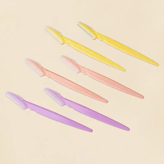 6-Piece Eyebrow Razor Set for Precision Trimming