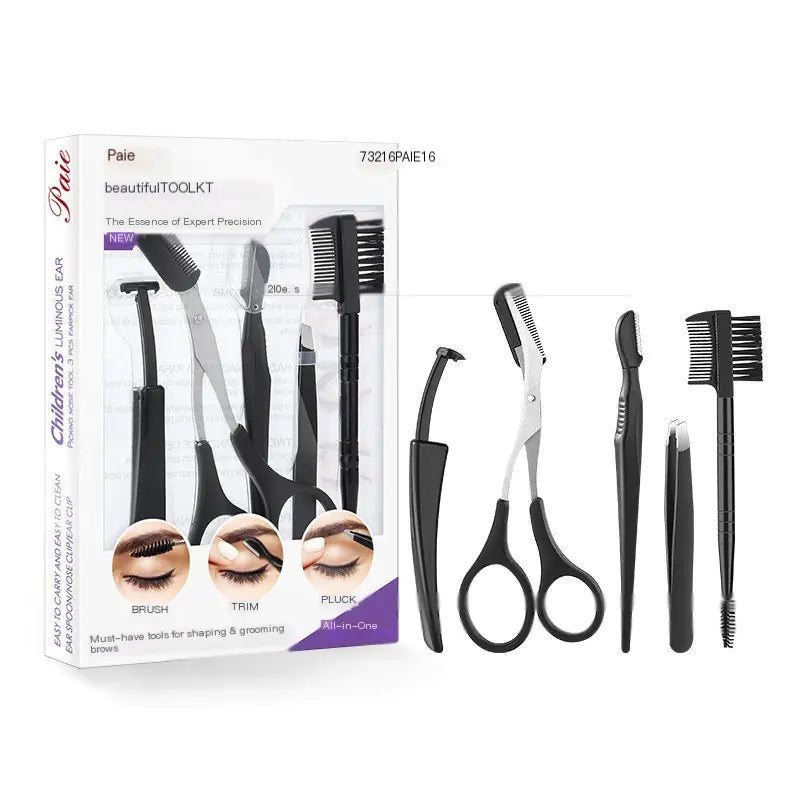 Eyebrow Shaping Tool Kit for Beginners (5-Piece Set)