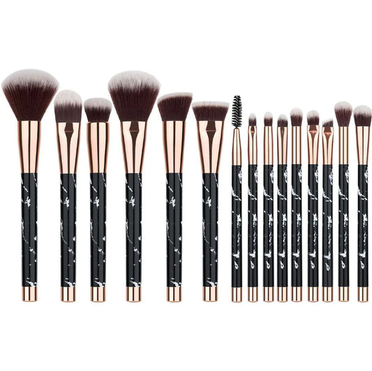 Marble Makeup Brushes Set - Cosmetic Tools