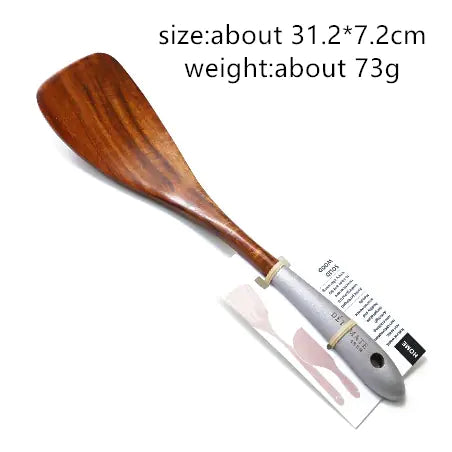 Colorful Wooden Kitchenware Spoons and Shovel Set