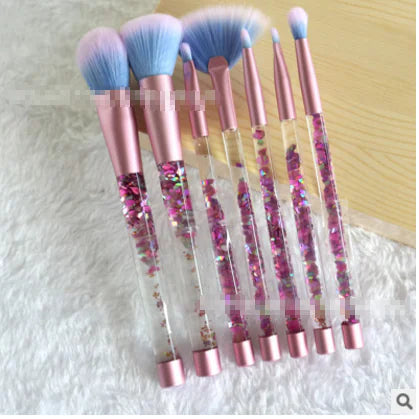 Unicorn Glitter Makeup Brushes with Mermaid Design (Set)