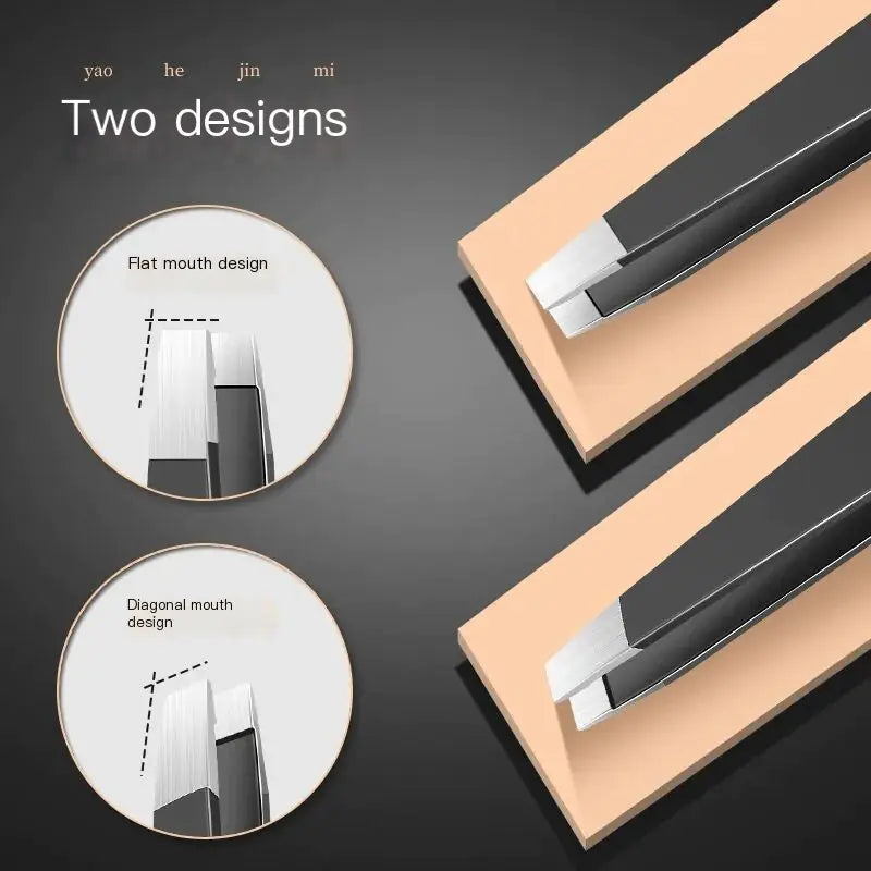 Stainless Steel Eyebrow Tweezers and Hair Removal Tool