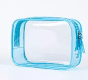 Transparent Travel Cosmetic Bag with Zipper Organizer