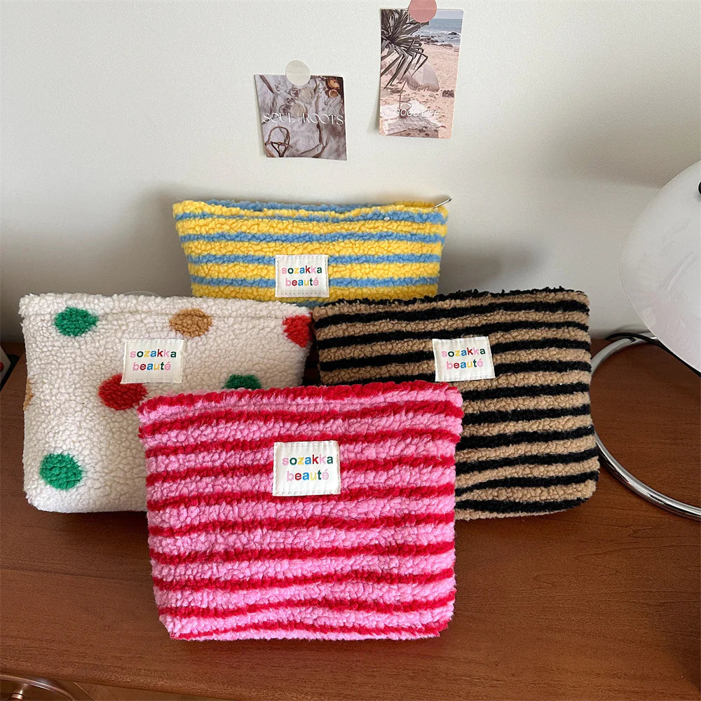 Plush Cosmetic Storage Bag