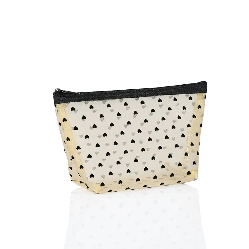 Portable Mesh Cosmetic Organizer Bag for Travel