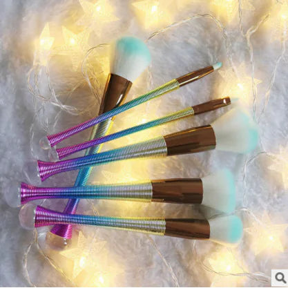 Unicorn Glitter Makeup Brushes with Mermaid Design (Set)